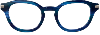 Blue Full Rim Round Eyeglasses